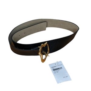 Open Edit Molten Statement Buckle Belt In Black Medium New With Tags